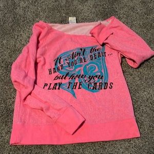 Large hot pink sweat shirt. Never worn.